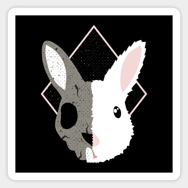 Skull Bunny Magnet by TheBanannaTheory